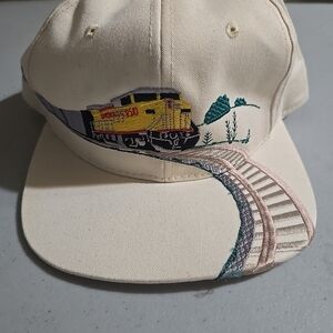 Vintage Union Pacific Train Hat Embroidered Snapback